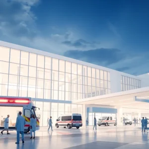 Architectural rendering of the Alaska Native Medical Center expansion