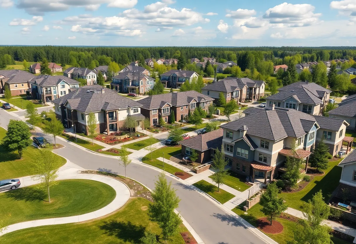 Mixed-style residential community in Farmingville with modern units