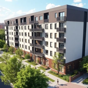Rendering of Heartland Flats Apartments in Lincoln