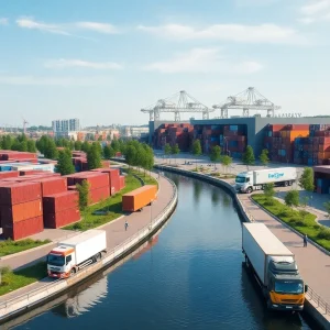Artist's rendering of the new Hunts Point Marine Terminal