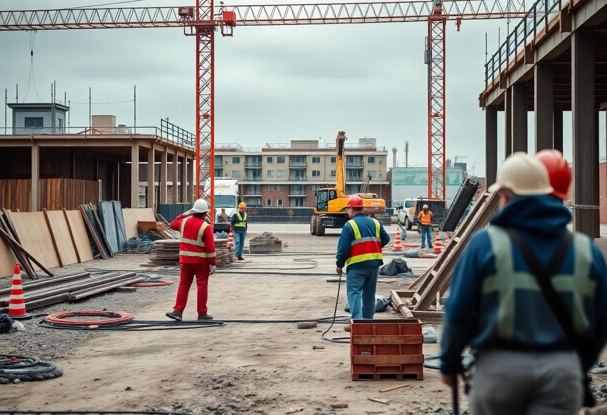 Construction site in Long Island facing job declines