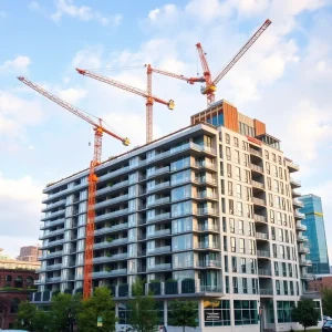 Construction of luxury apartment building 1301 in Washington D.C.