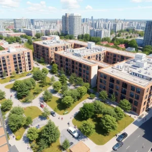 Conceptual image of Overland Park Plaza II's mixed-use development.