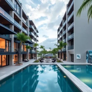 Artist's rendering of the new luxury apartment complex in Cocoa Village