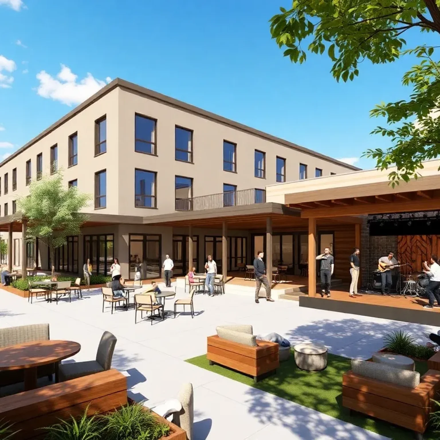 Conceptual rendering of the Cotati Hotel