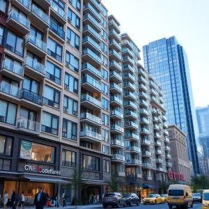 New housing development in Midtown South Manhattan.