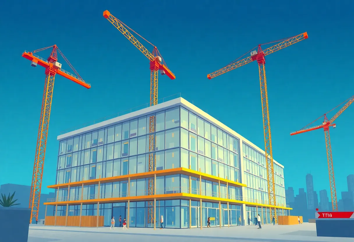 Healthcare construction site in New York