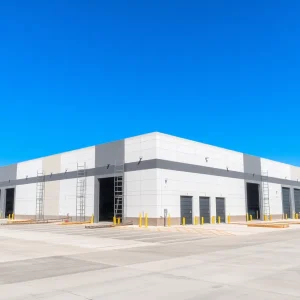 Construction site of the Constellation Red Bluff industrial facility in Pasadena, Texas.