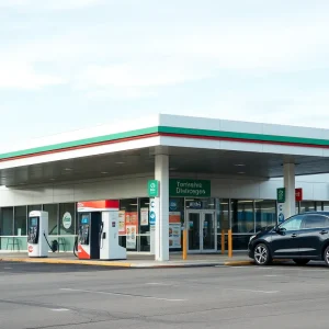 Exterior view of the newly renovated TA Travel Center