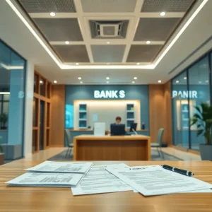 Interior view of Southside Bancshares office showing financial focus.