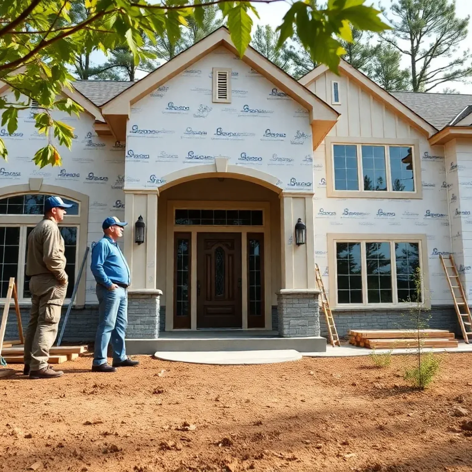 Veterans overseeing the construction of their dream home