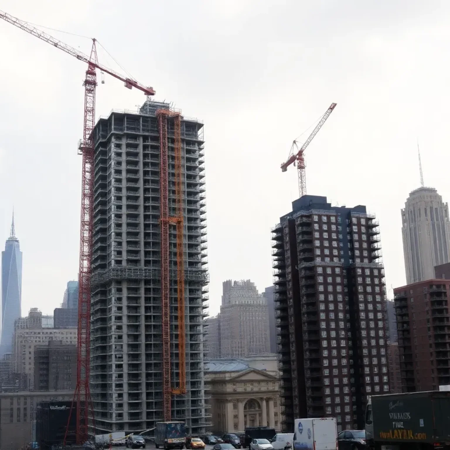 Construction site for apartments in New York City