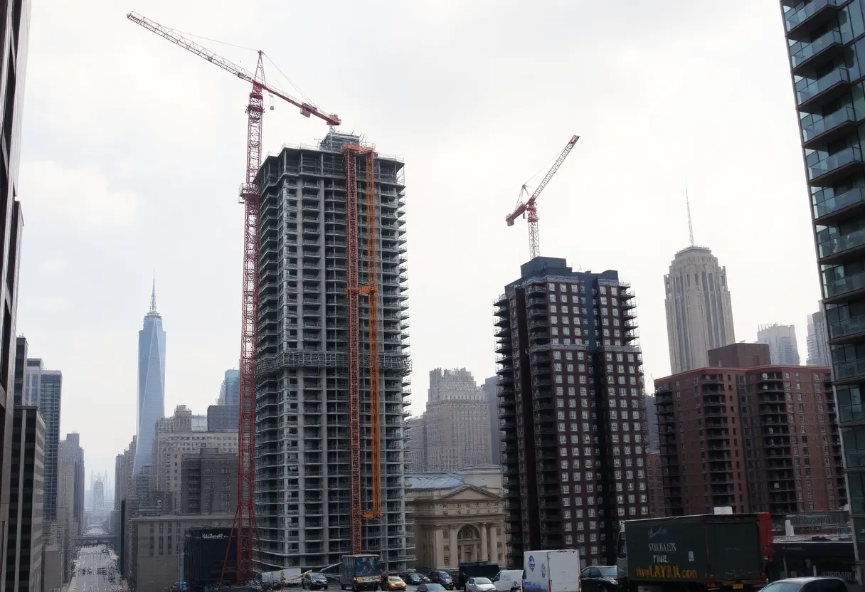 Construction site for apartments in New York City