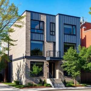 Architectural design of a new single-family dwelling in Rittenhouse Square.
